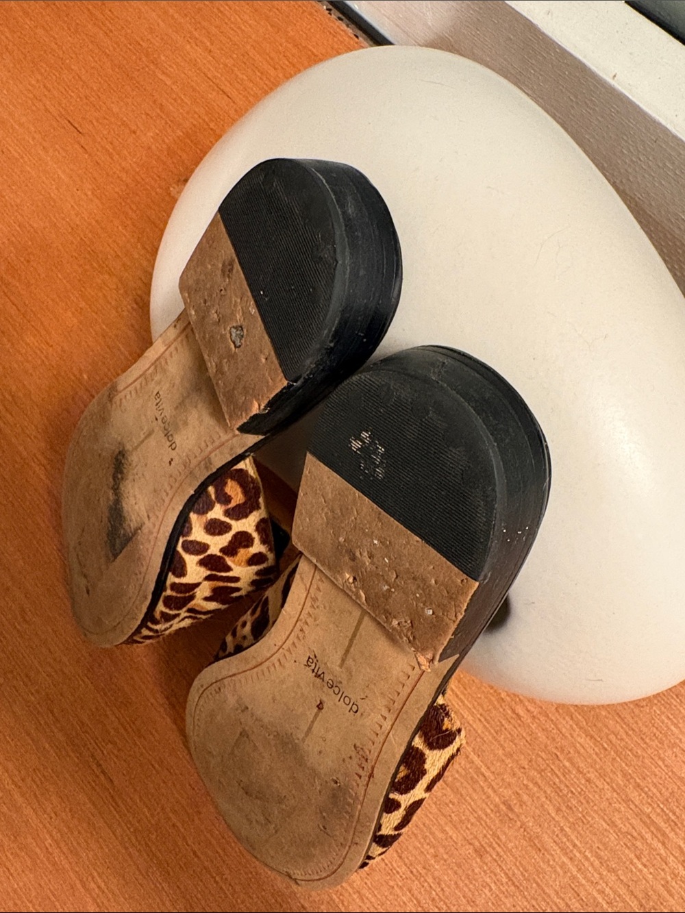 Dolce Vita Leopard Print Pointed Mules in Brown and Tan - Picture 5 of 7
